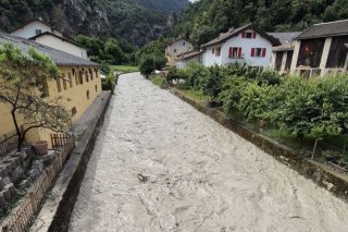 Le niveau de la Borgne est très élevé à Bramois